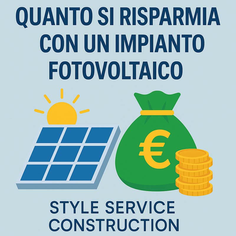 Quanto si risparmia con un impianto fotovoltaico